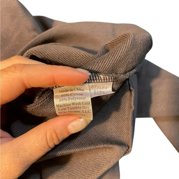 Miki Miette Basics Slate Grey Sweatshirt Unisex NWT 3T - Picture 4 of 4